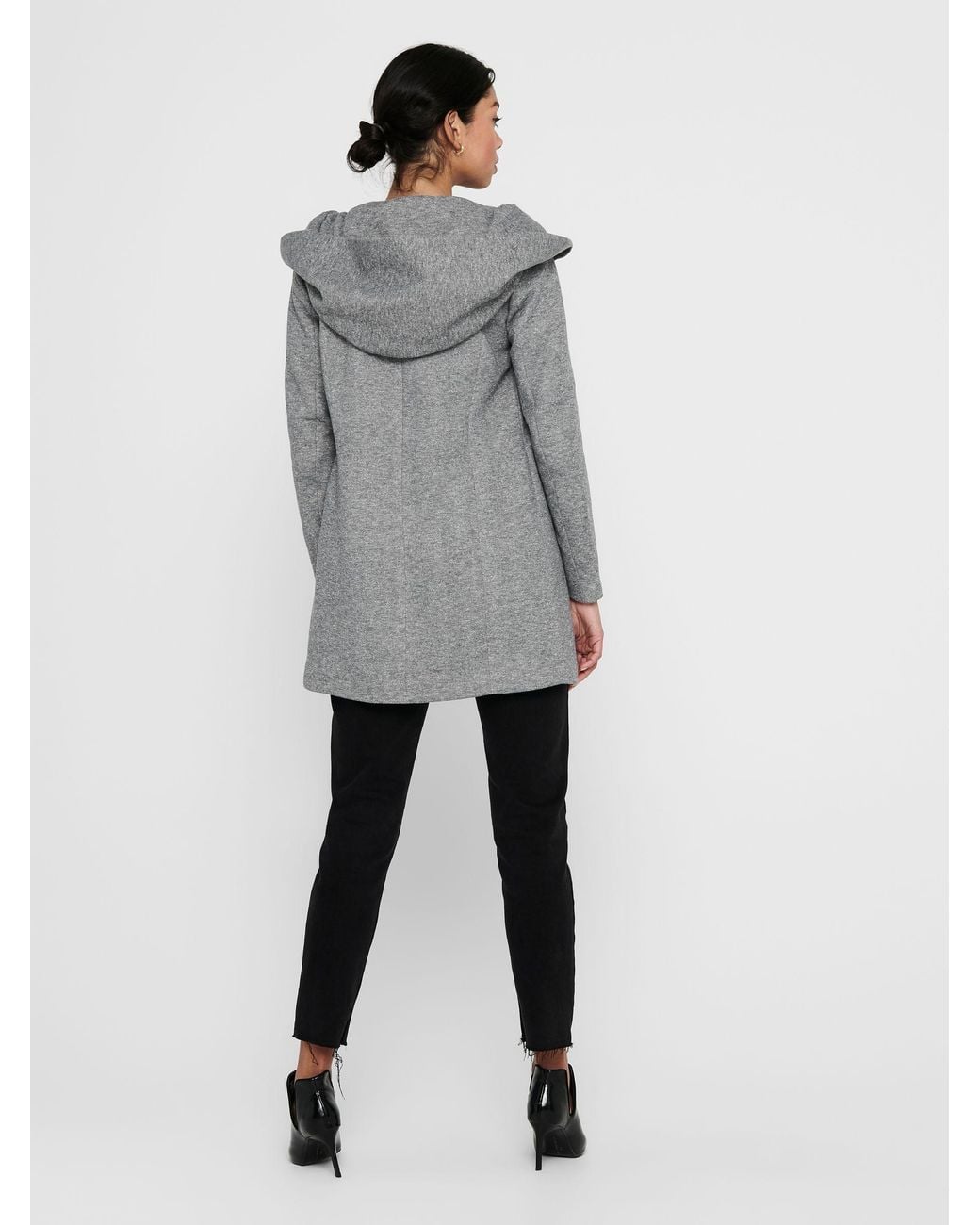 ONLY Gray Hooded Smart Coat
