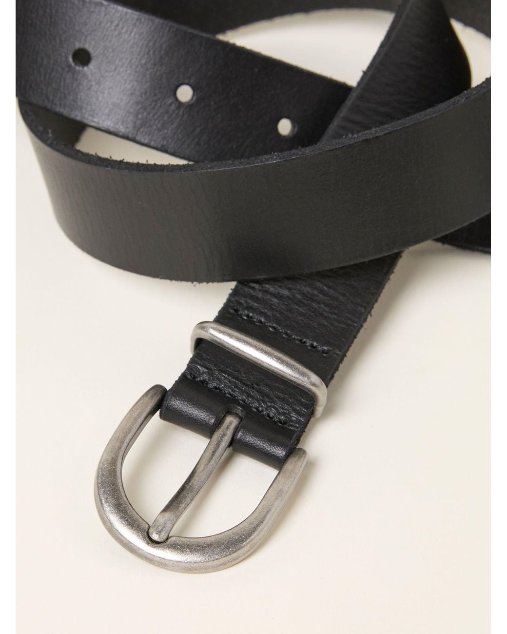 FatFace Black Fatface Plain Leather Belt