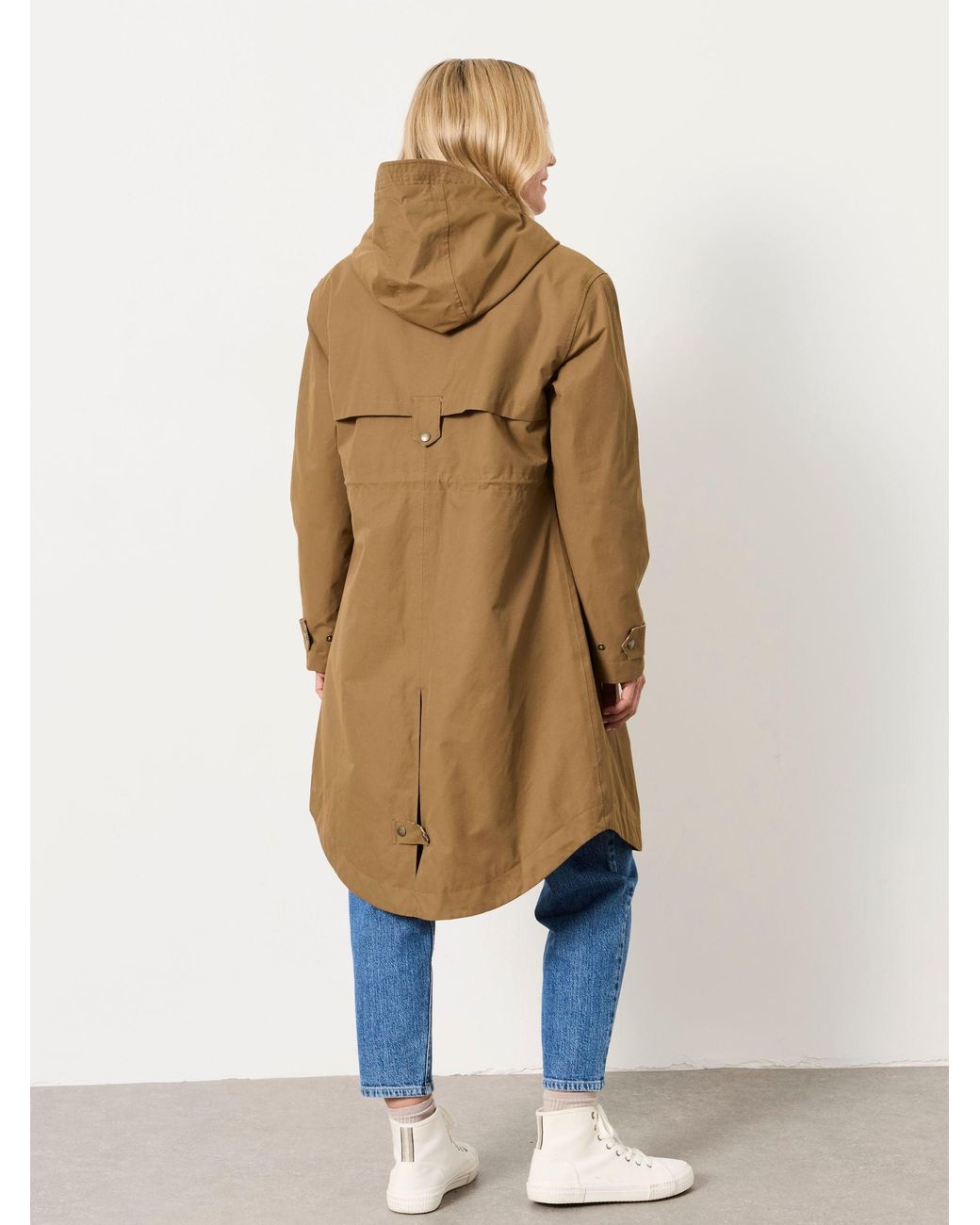 FatFace Blue Inverness Petite Long Raincoat