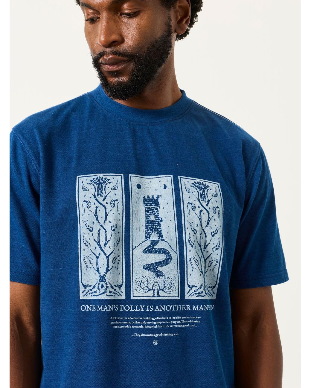 FatFace Blue Folly Graphic T-Shirt for men
