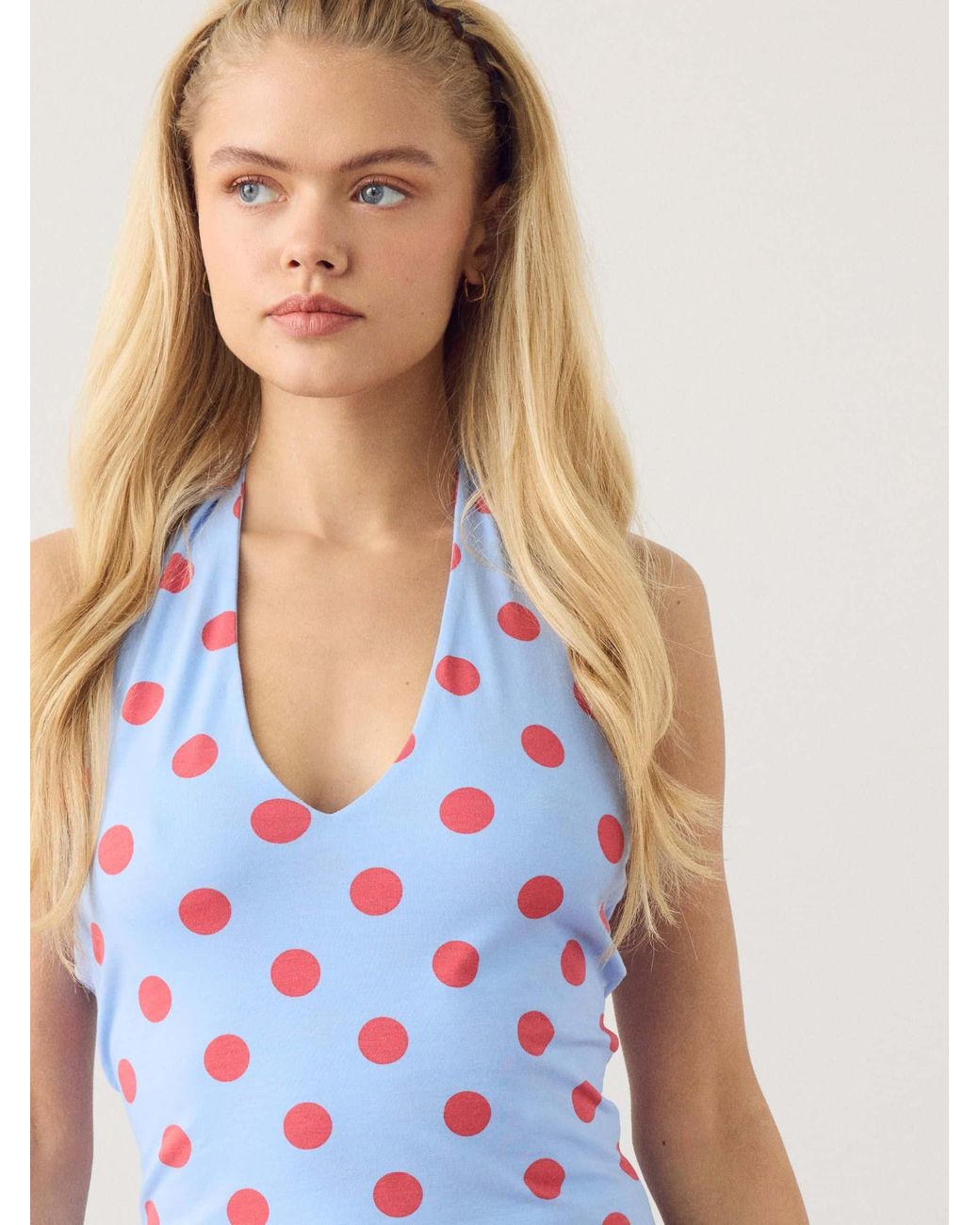 Next Blue Halter Neck Top