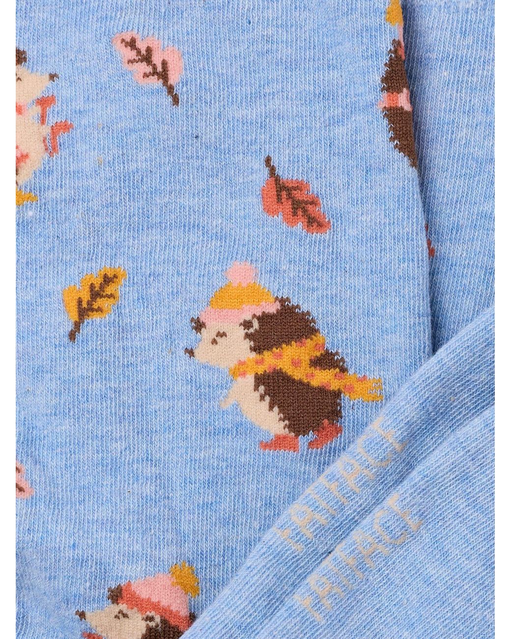 FatFace Blue Fatface Hedgehog Socks