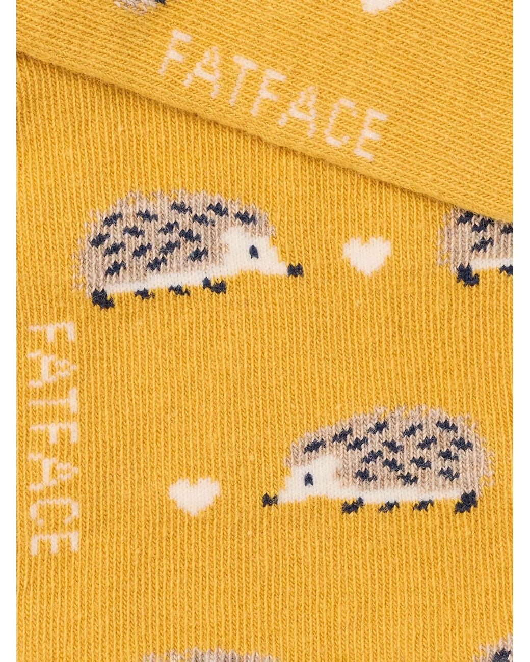 FatFace Yellow Hedgehog Trainer Socks