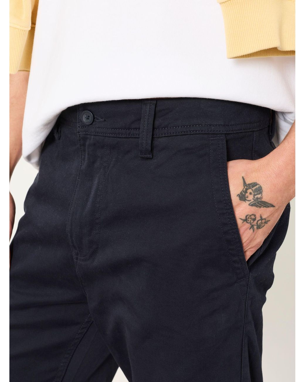 FatFace Blue Fatface Carbis Straight Fit Chinos for men
