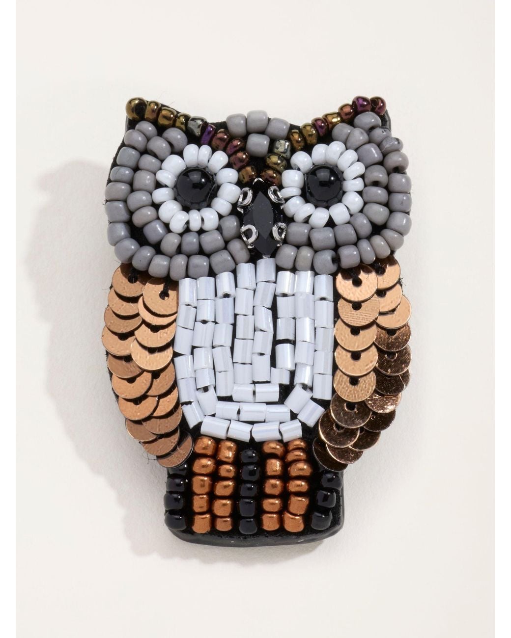 FatFace Natural Owl Brooch