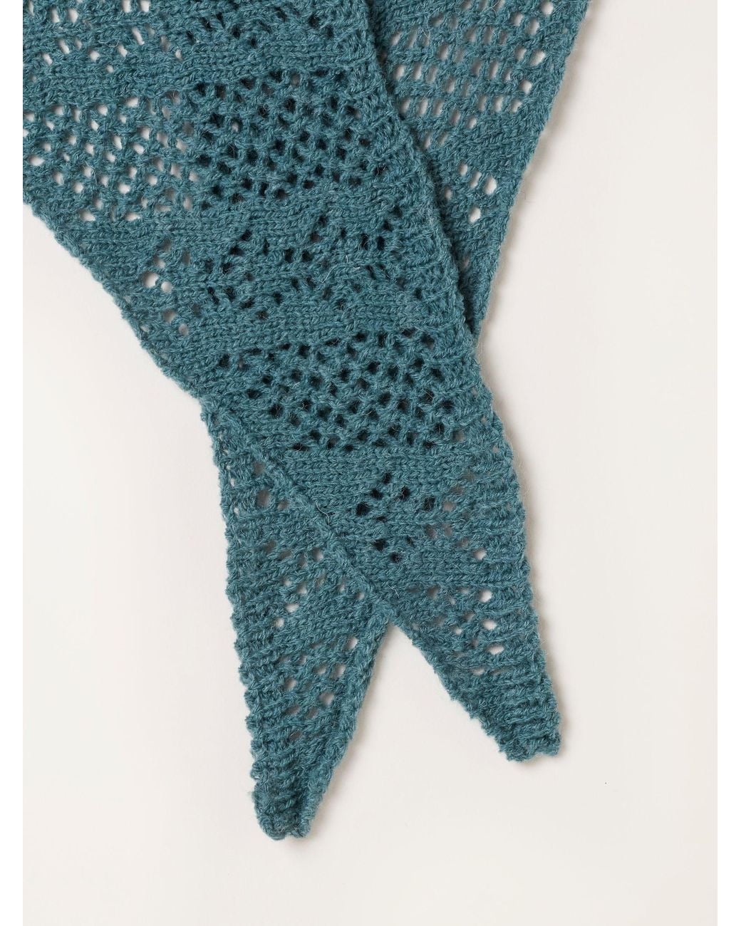FatFace Blue Fatface Pointelle Triangle Scarf