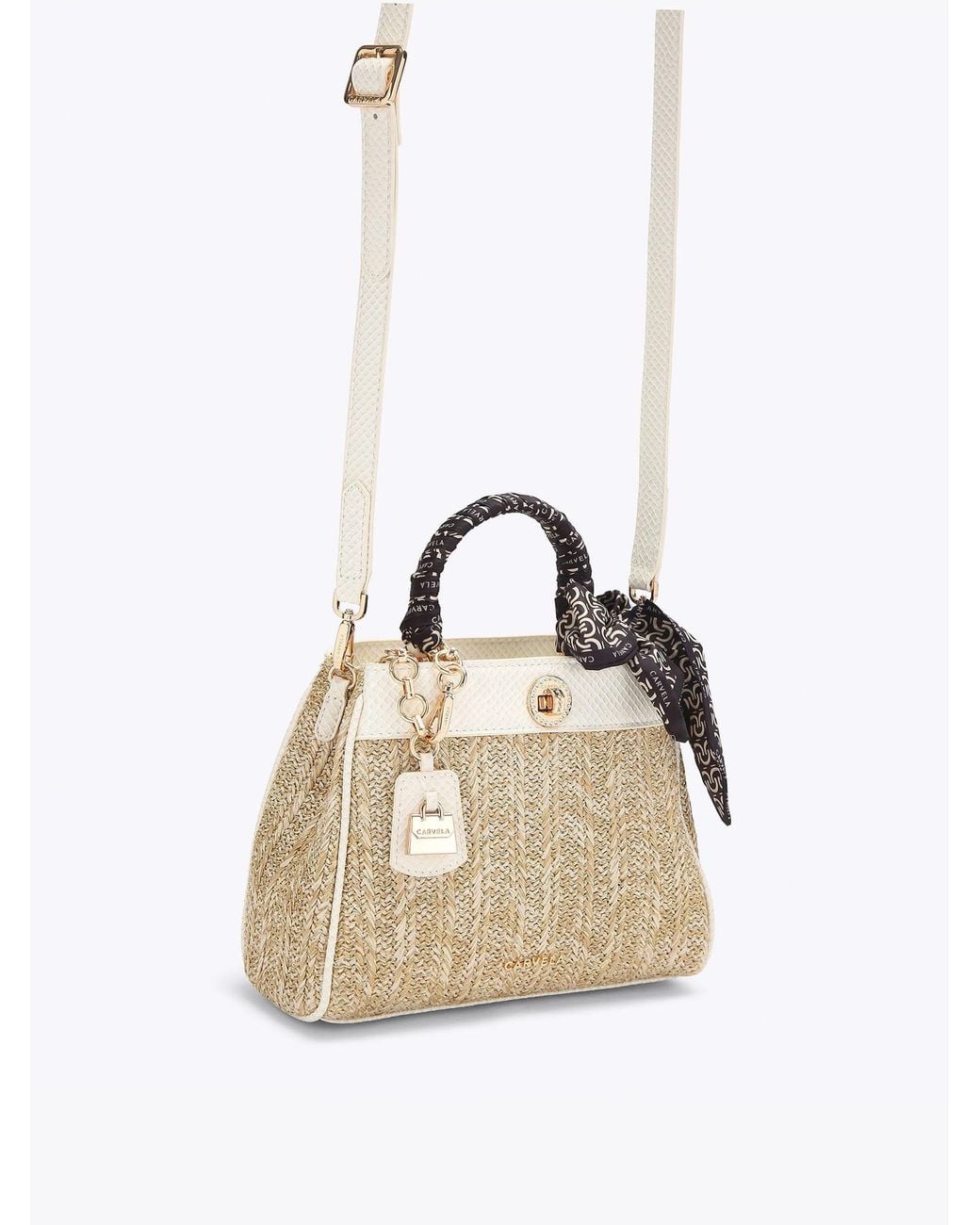 Carvela Kurt Geiger Sorrento Top Handle Bag in Natural | Lyst