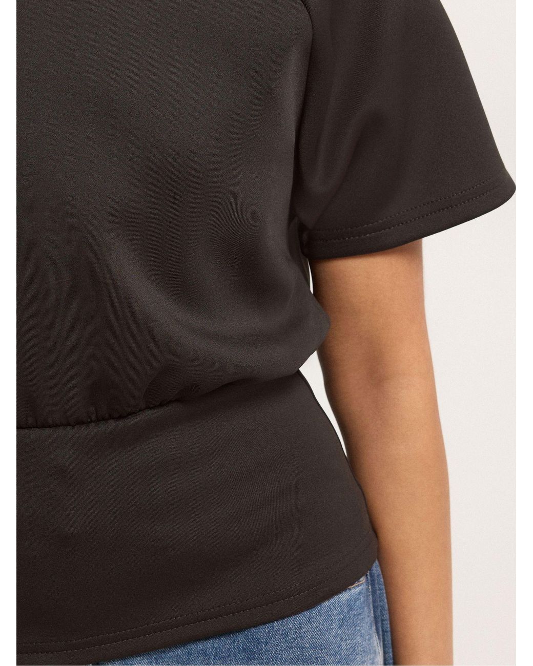 PixieGirl Petite Black Scuba Raglan Top