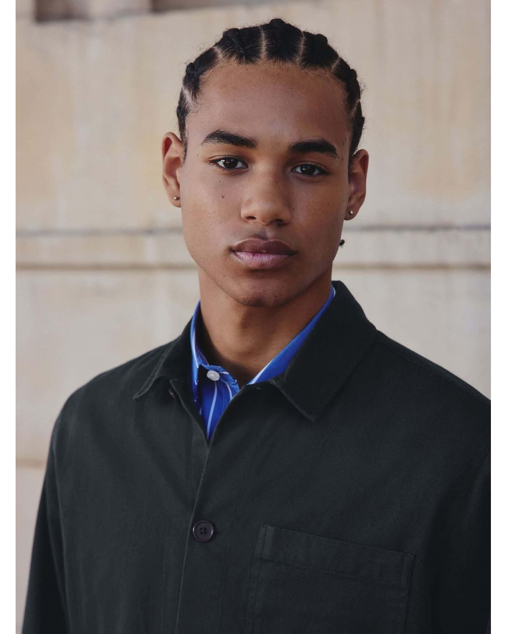 Next Black Chore Twill Shacket Overshirt for men
