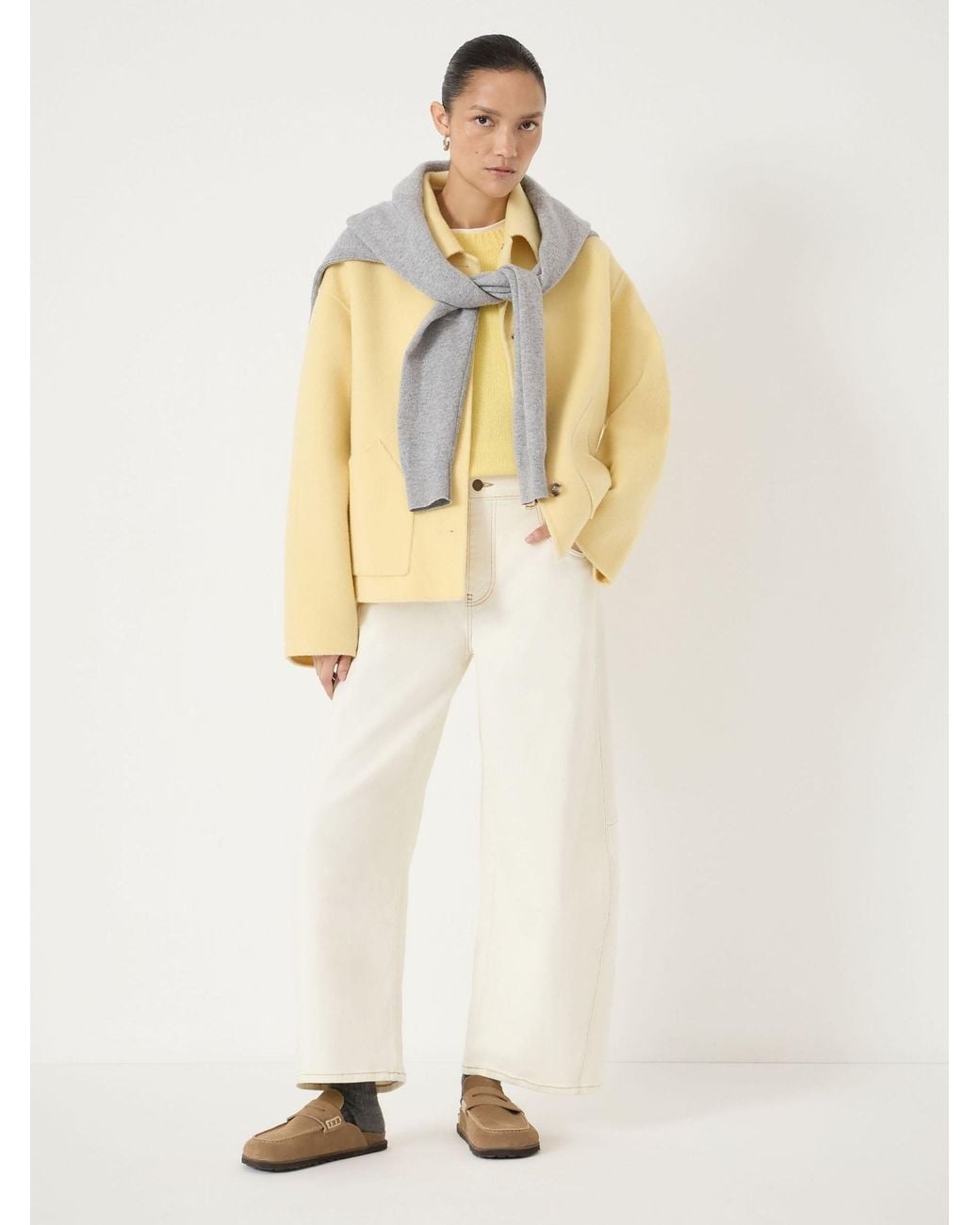 Hush Yellow Pure Wool Double Faced Jacket