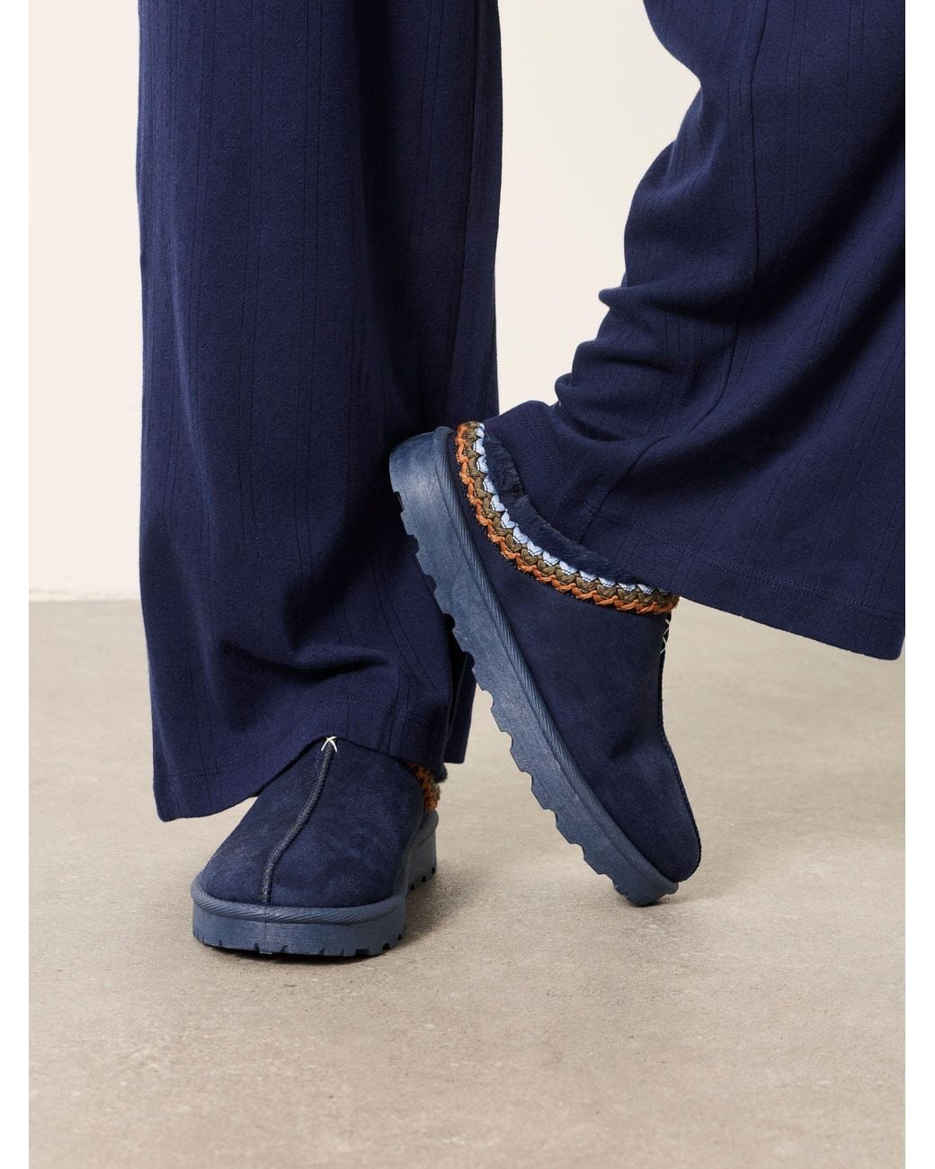 FatFace Blue Lyra Mule Slippers