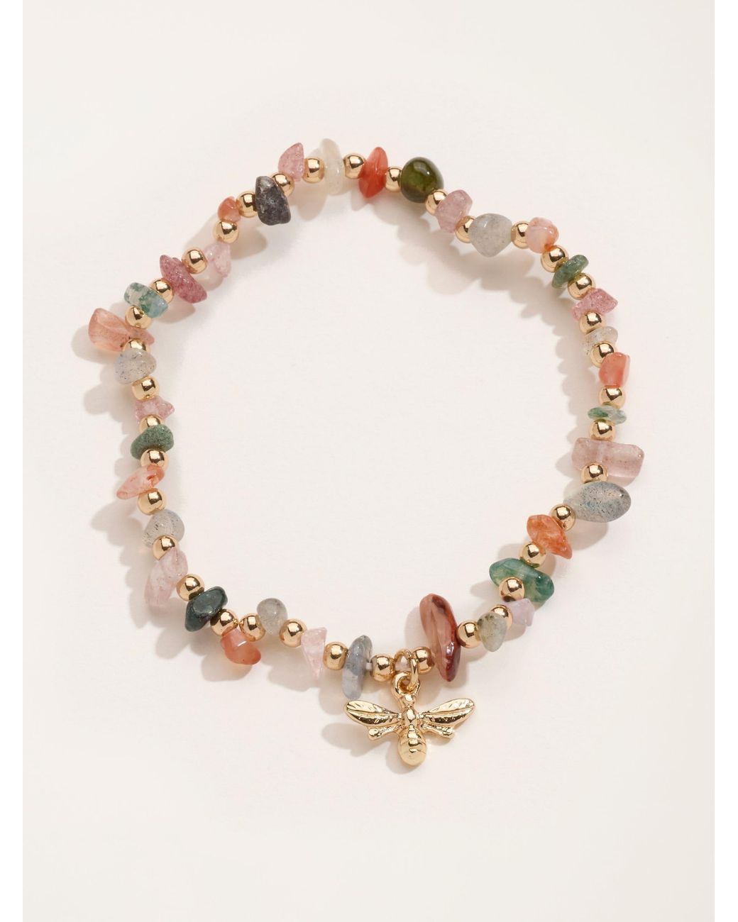 FatFace Green Fatface Multi Colour Bee Bracelet Gift