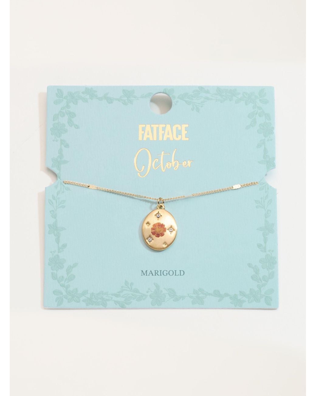 FatFace Natural Fatface October Birth Flower Necklace