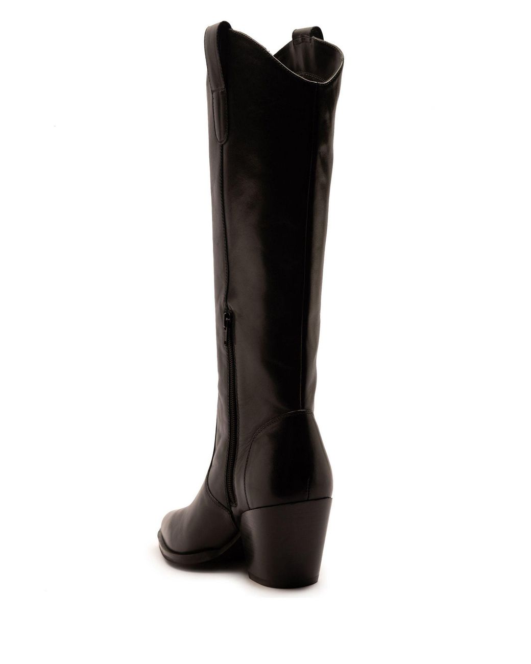 OFF THE HOOK Black Austin Pointed-Toe Knee-High Western Boots