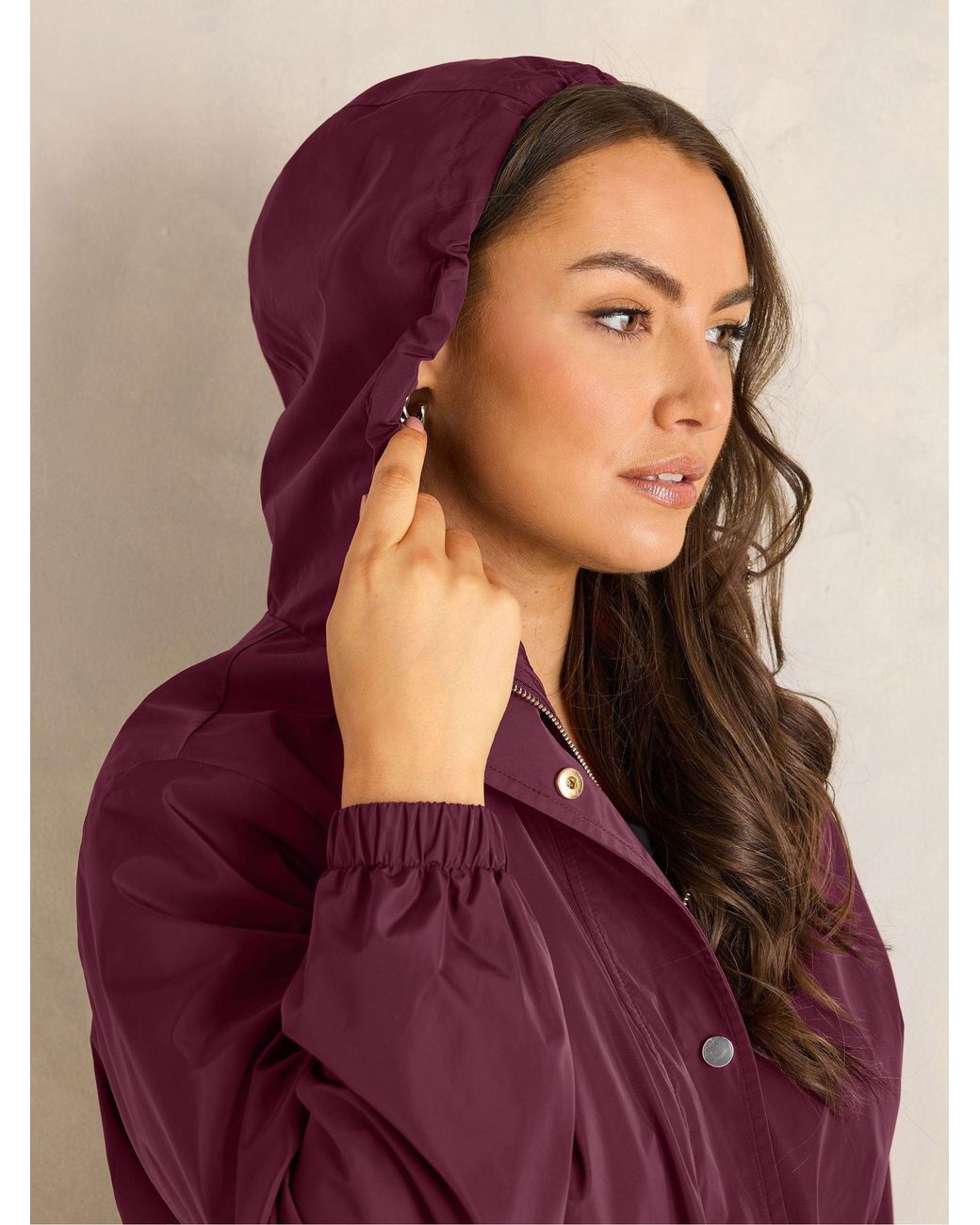 Evans Purple Lightweight Rain Jacket