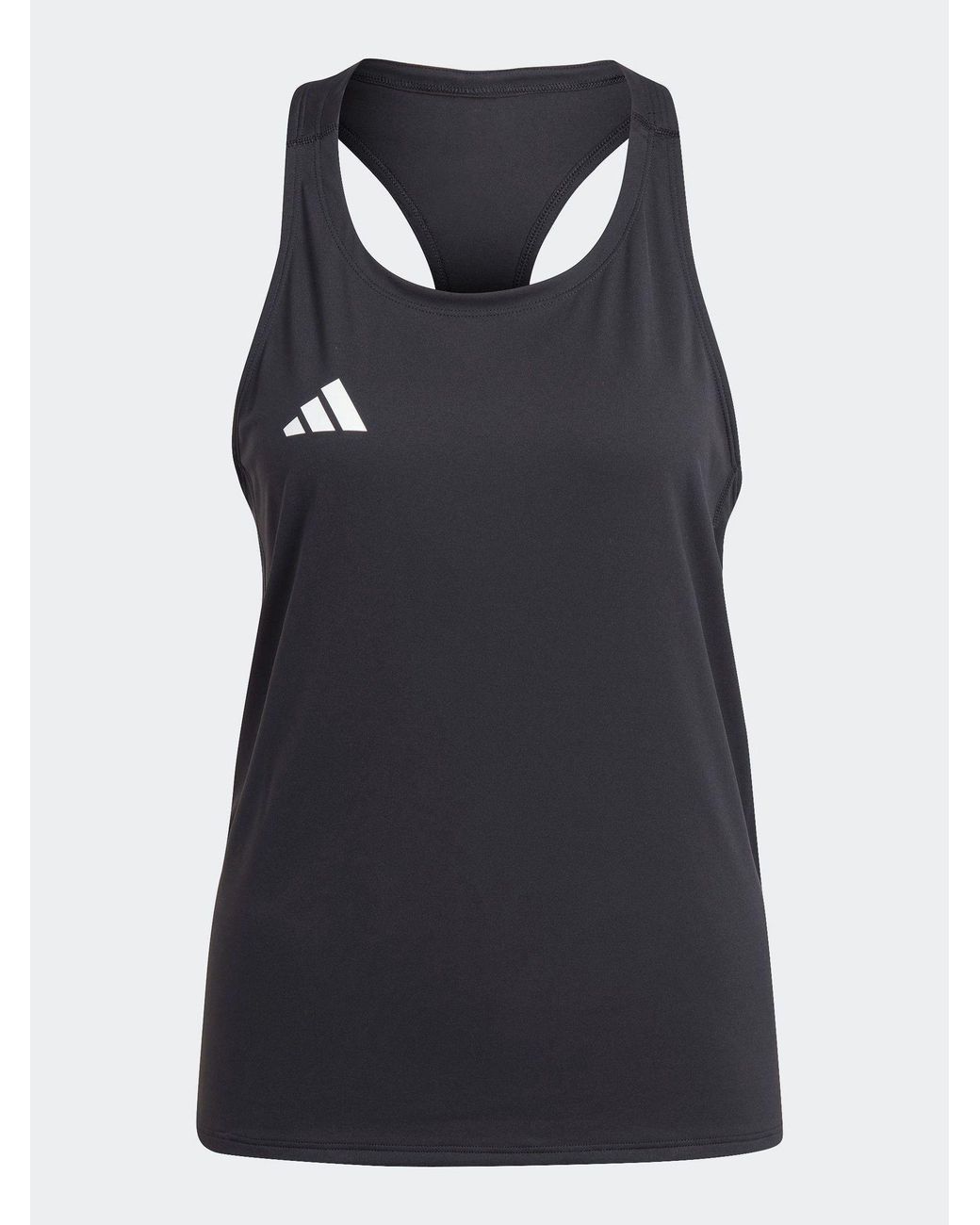 adidas Adizero Tank Vest in Black | Lyst