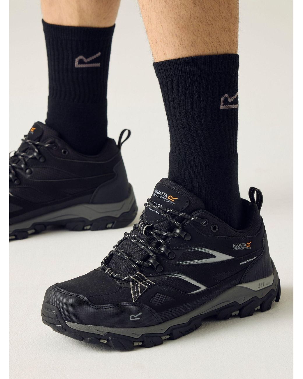 Regatta Holcombe Iii Niedrige Wasserdichte Schuhe in Black für Herren