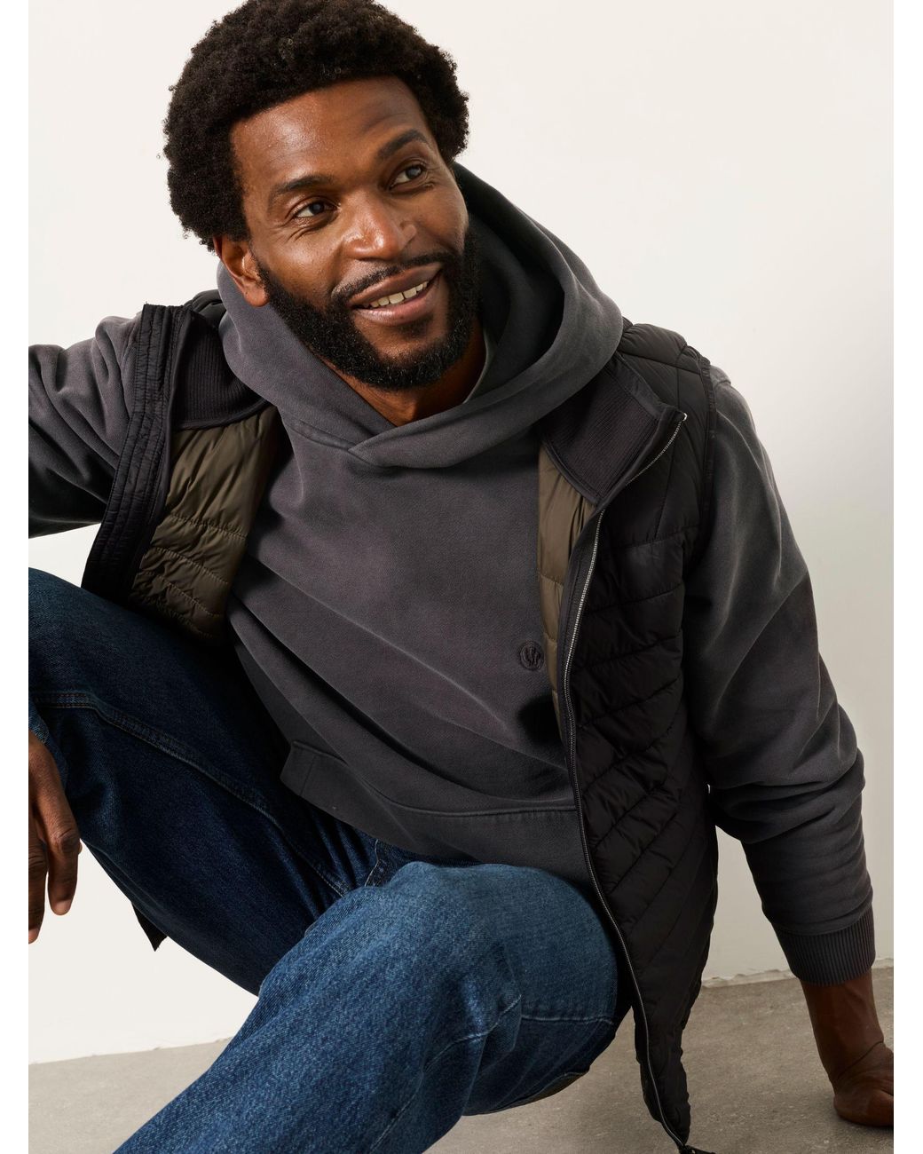 FatFace Gray Hayle Overhead Hoodie for men