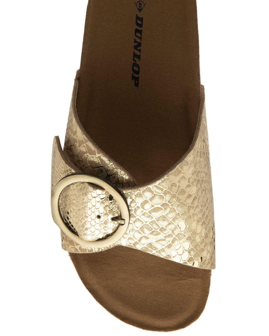 Dunlop Metallic Leather Footbed Mules