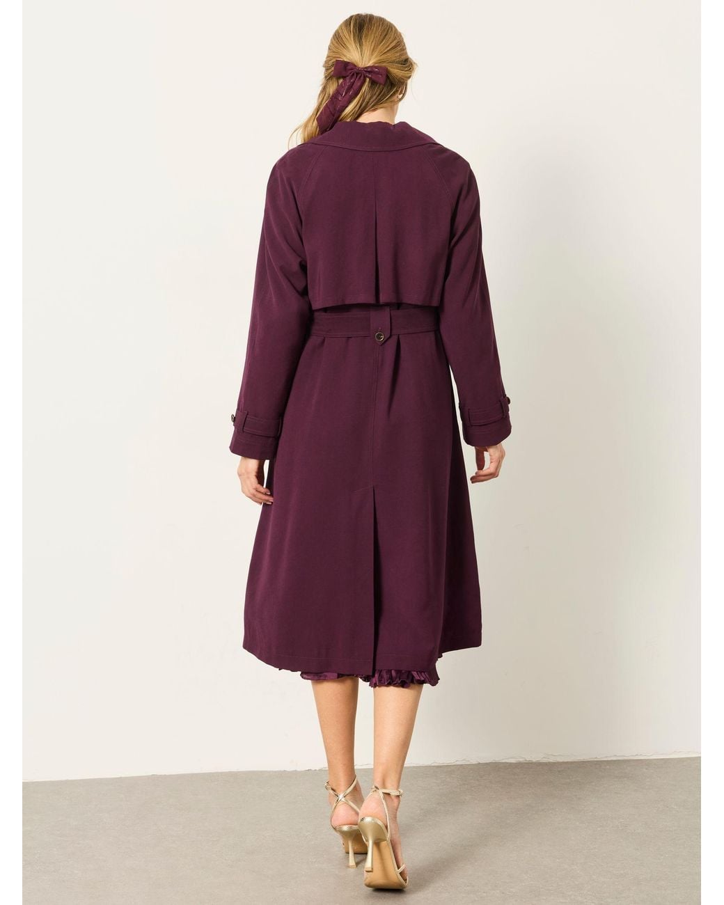 FatFace Brown Sinead Longline Trench Coat
