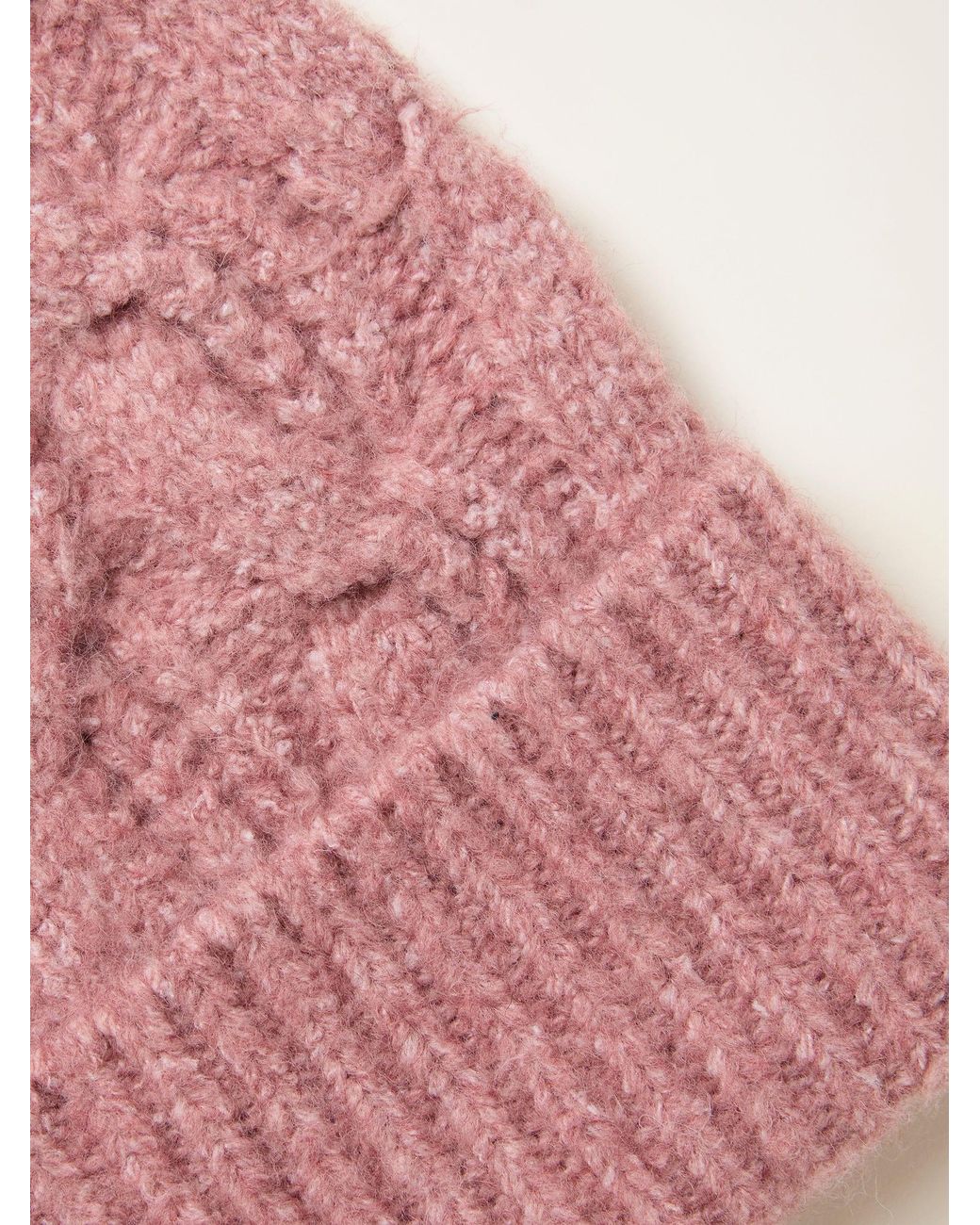 FatFace Pink Fatface Cable Beanie