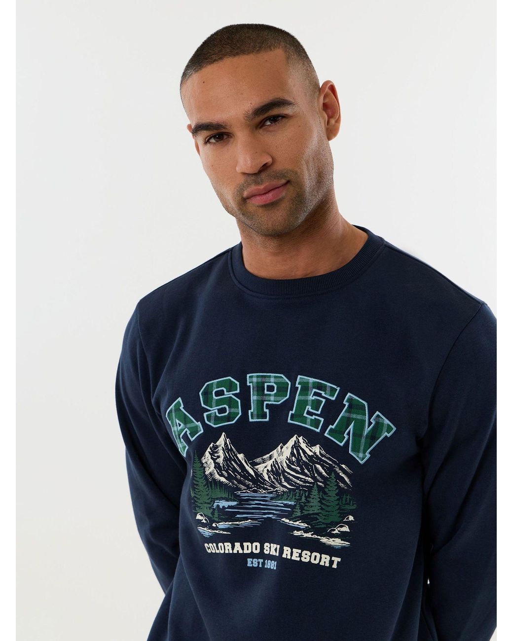 Threadbare Blue Christmas Aspen Pyjamas Set for men