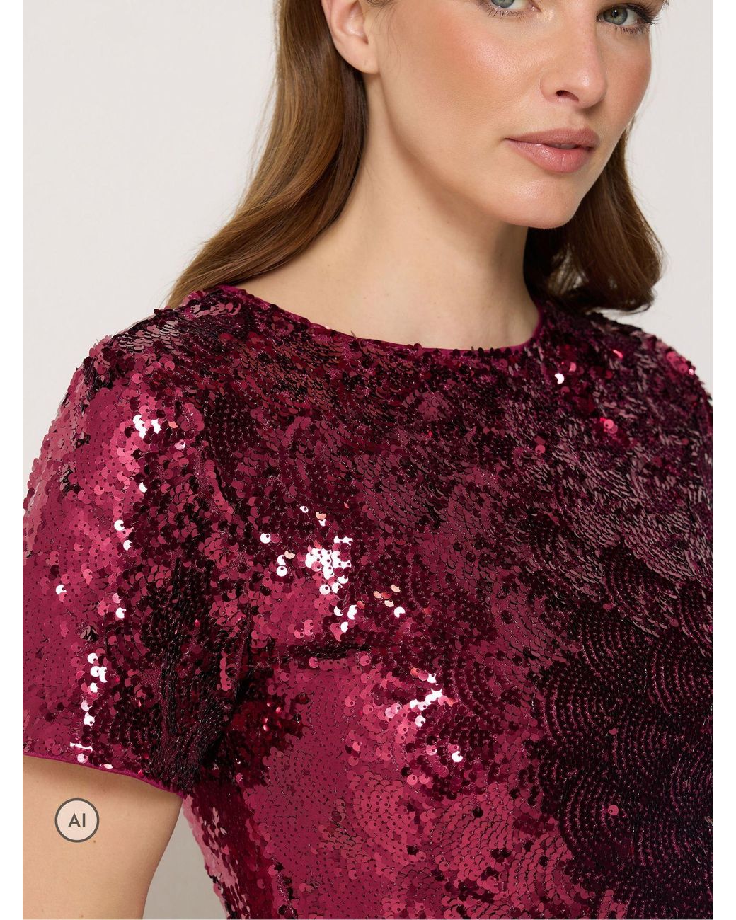 M Com Layered Sequin Top