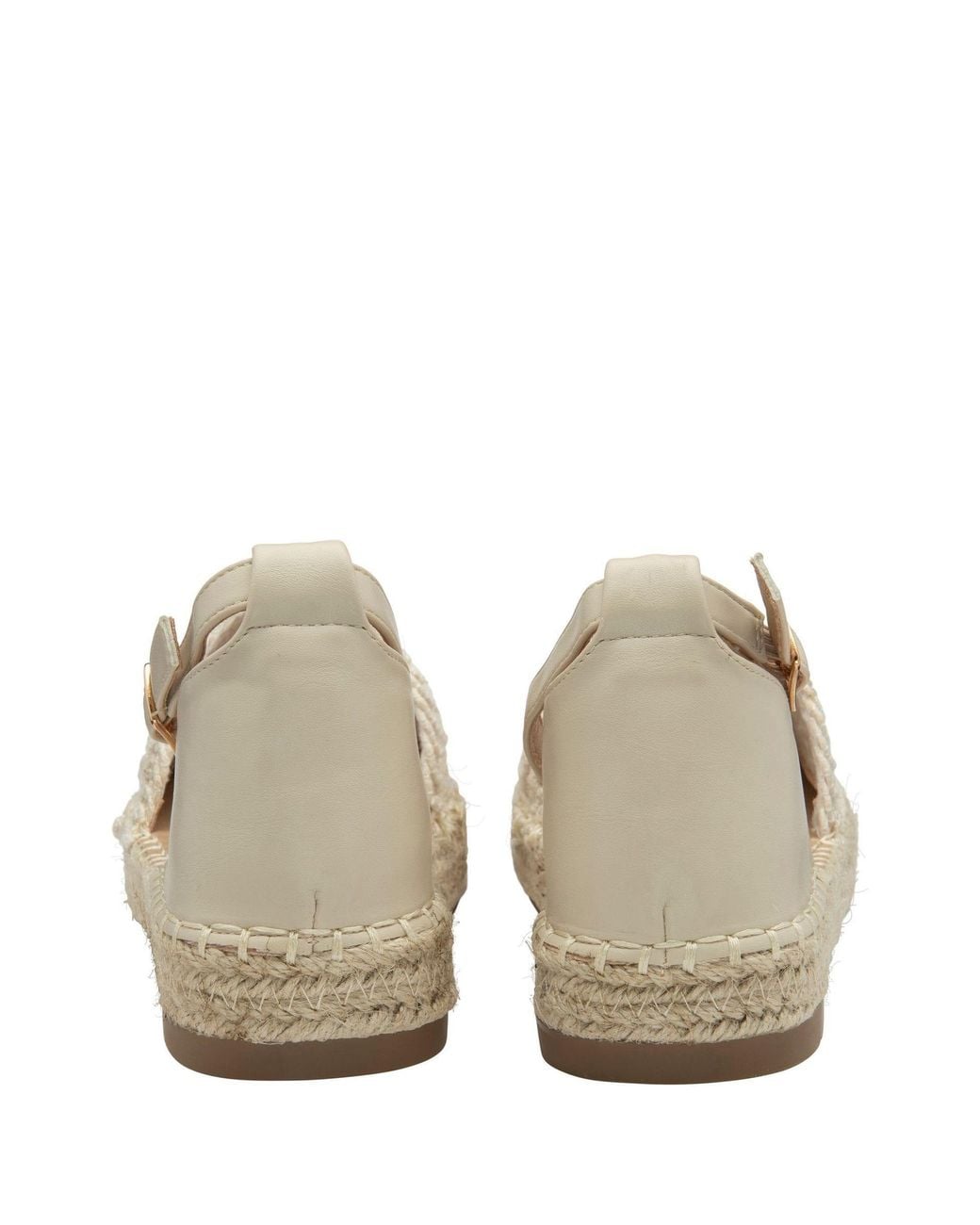 Dunlop Natural Ankle Strap Flatform Shoes