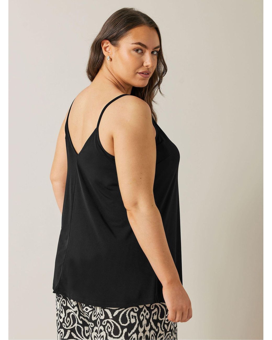 Evans Black Lace Trim Cami