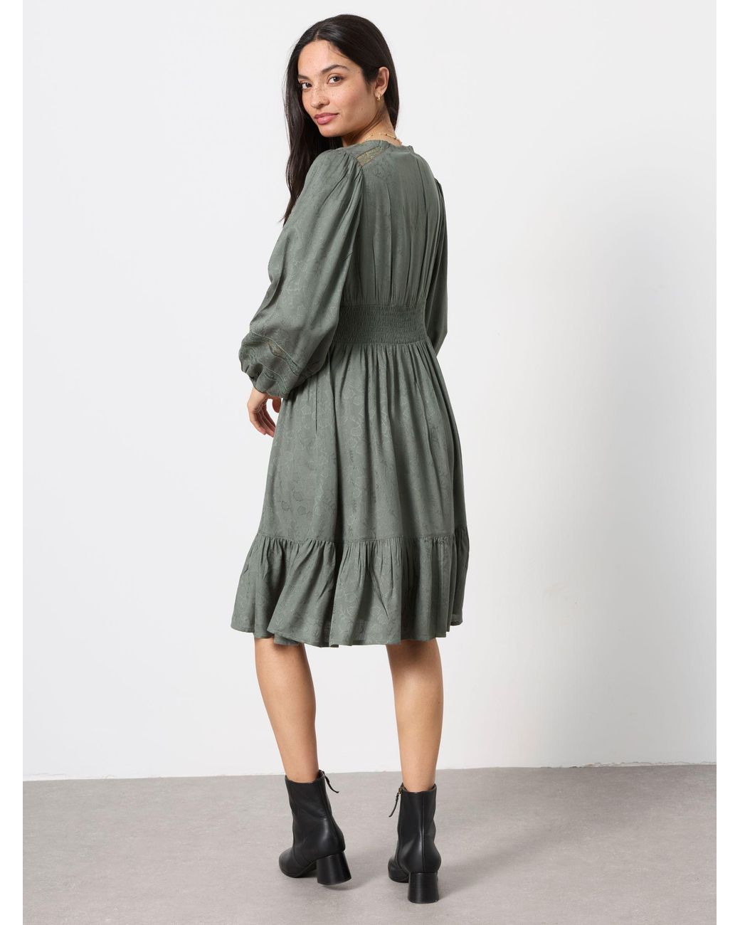 FatFace Gray Eden Petite Jacquard Mini Dress