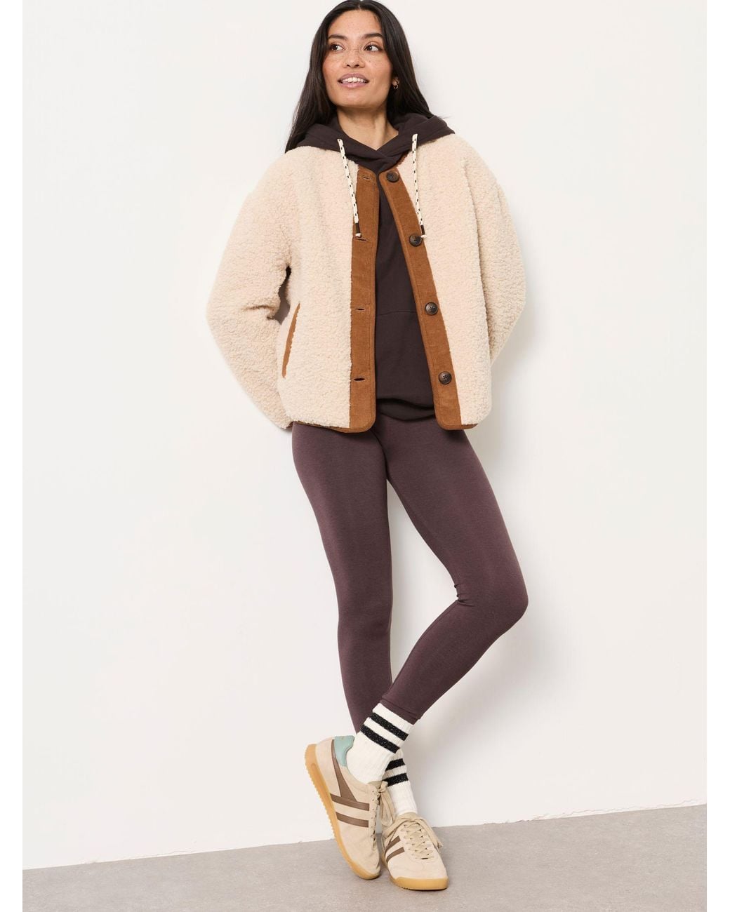 FatFace Brown Meribel Plain Leggings