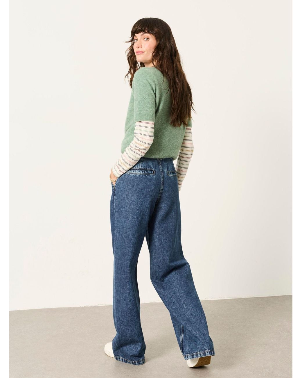 FatFace Blue Fatface Maya Pleat Jeans