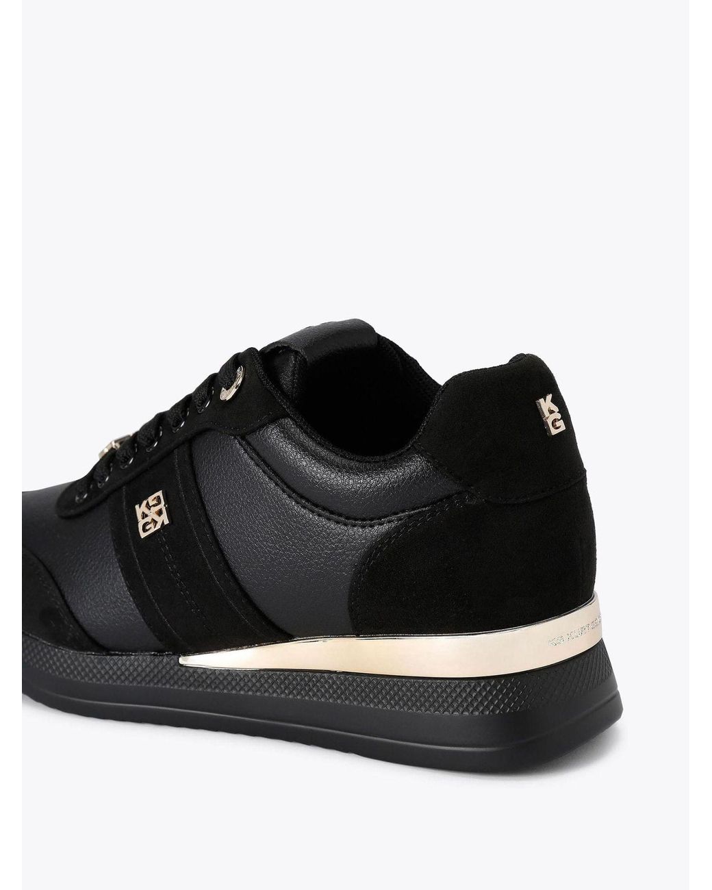 KG by Kurt Geiger Black Lina Lace-Up Trainers