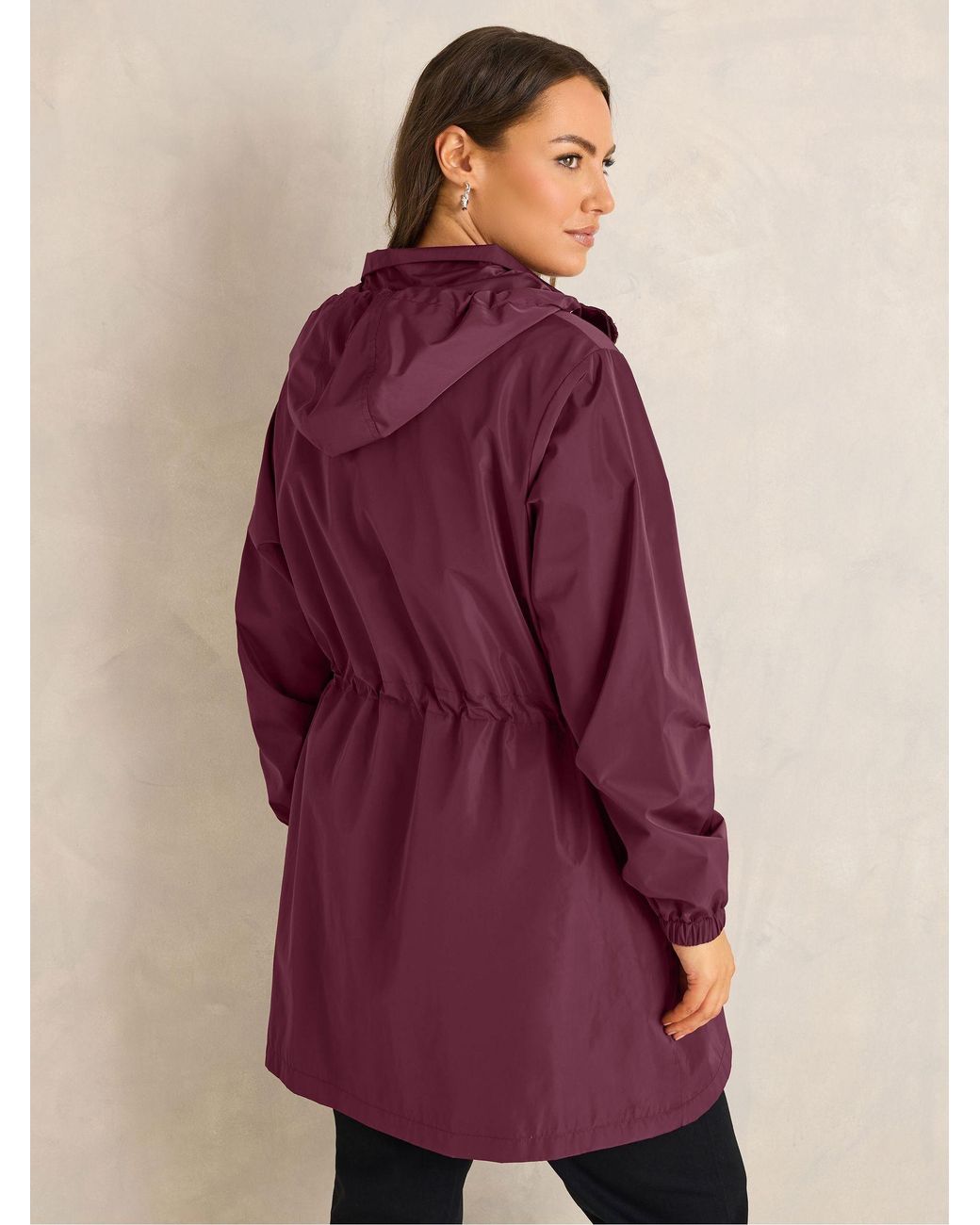 Evans Purple Lightweight Rain Jacket