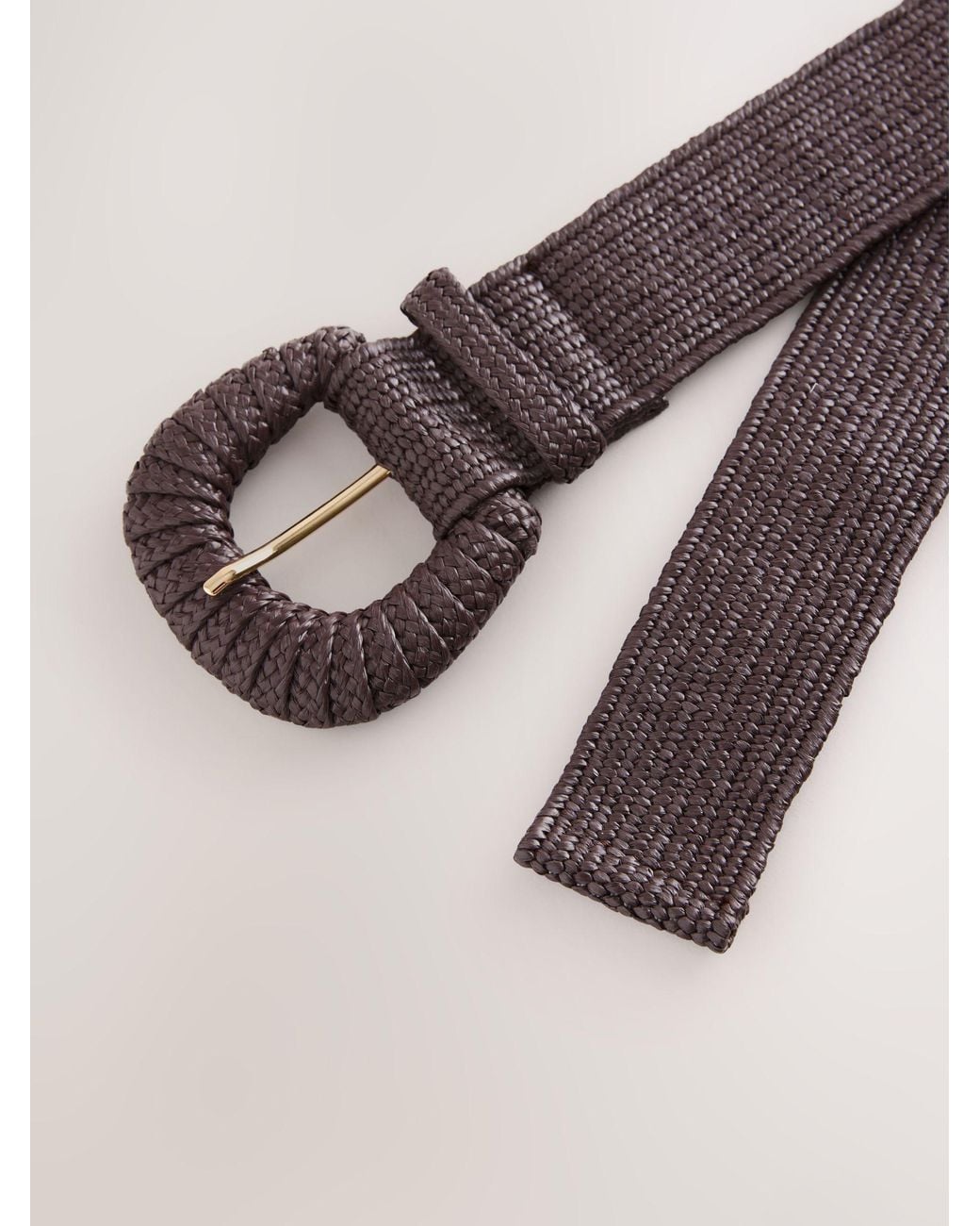 Next Brown Chocolate Wide Raffia Effect Belt