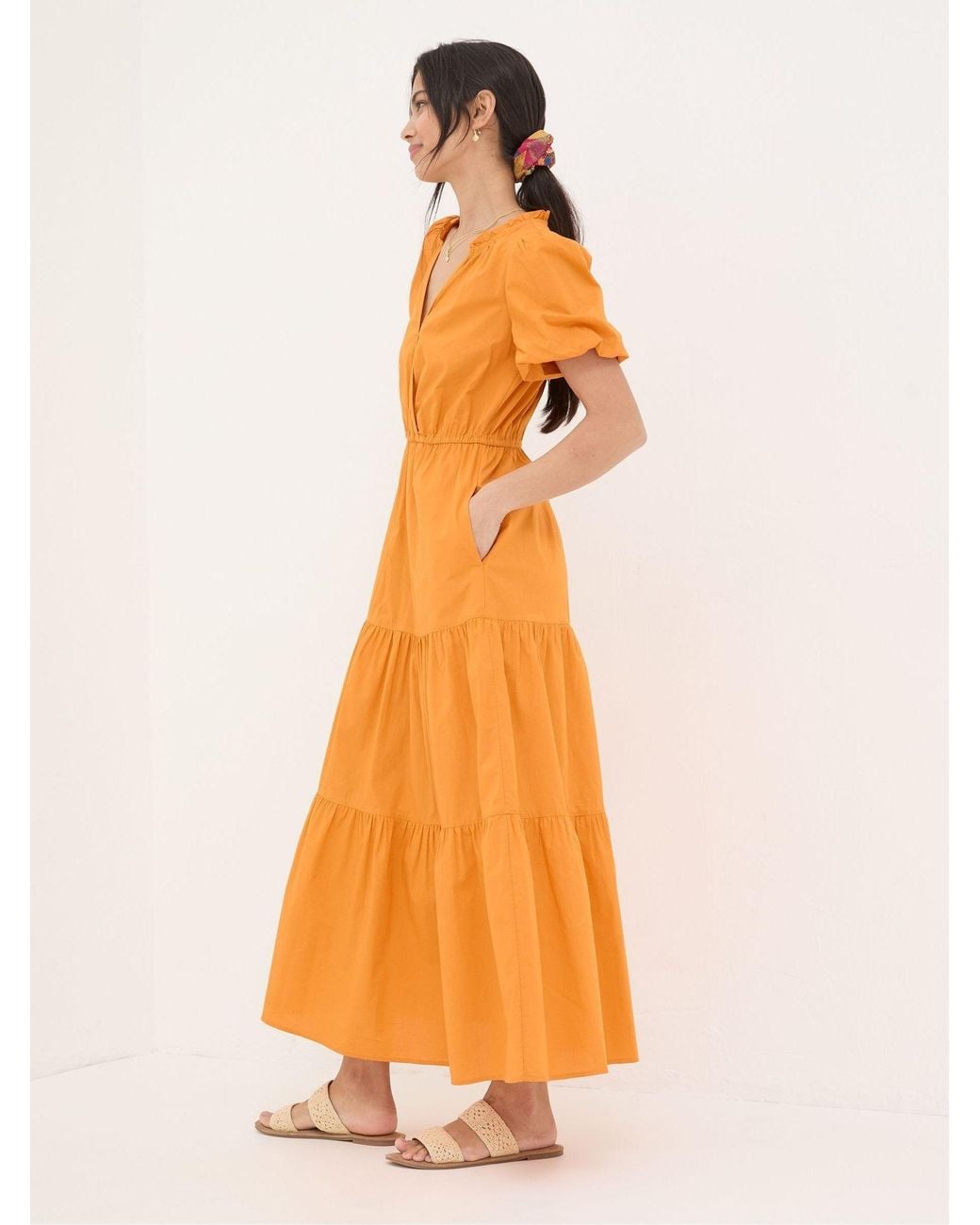 FatFace Orange Aubrey Maxi Dress