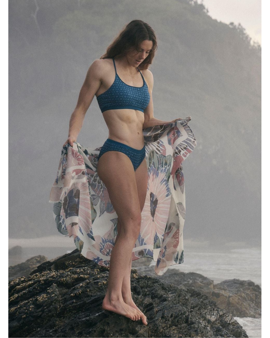 FatFace Blue Roan Macrame Bikini Top