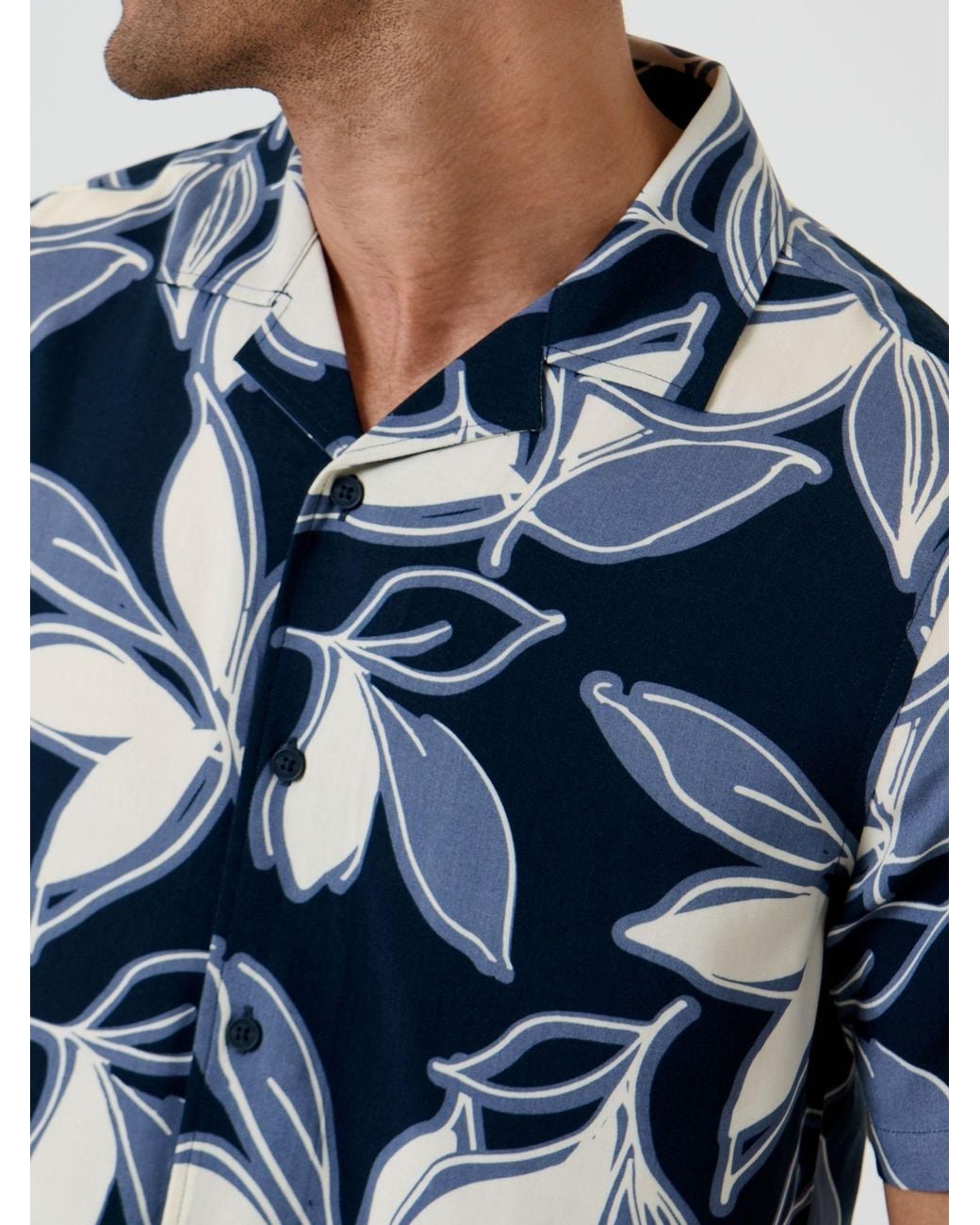 Threadbare Blue Short Sleeve Shirt for men