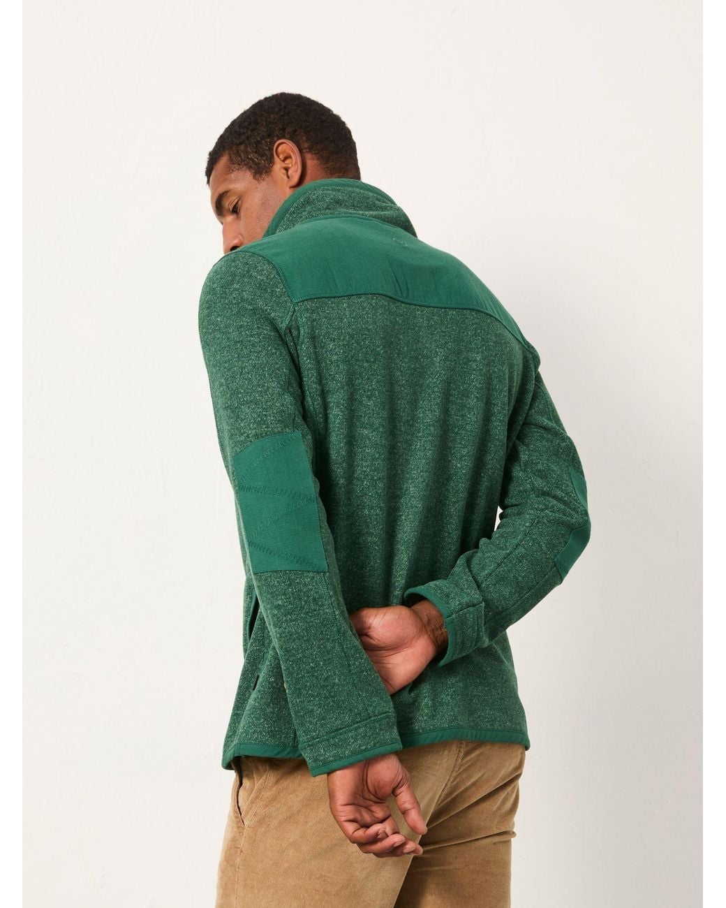 FatFace Green Haxby Half Zip Sweat for men