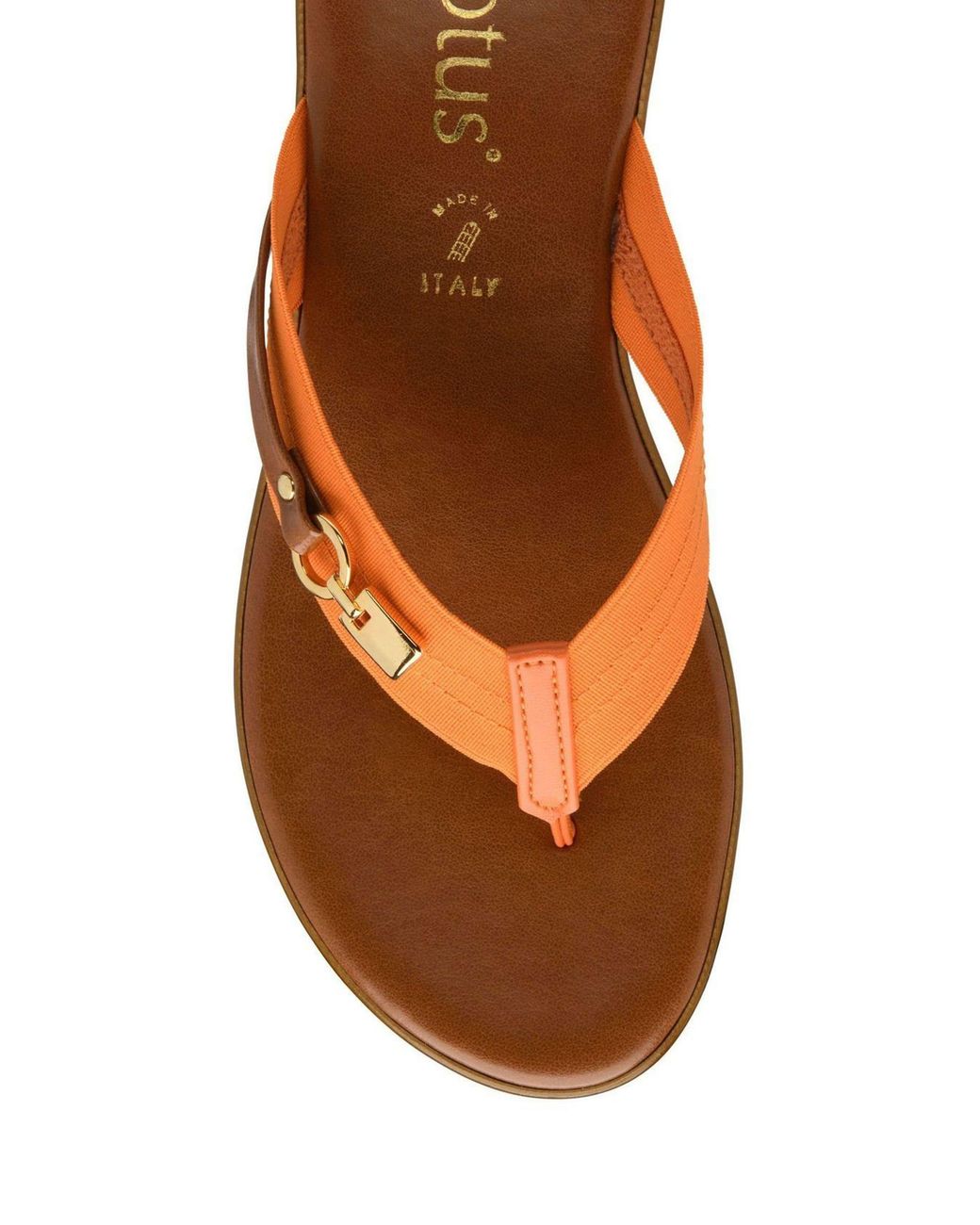 Lotus Brown Toe-Post Sandals