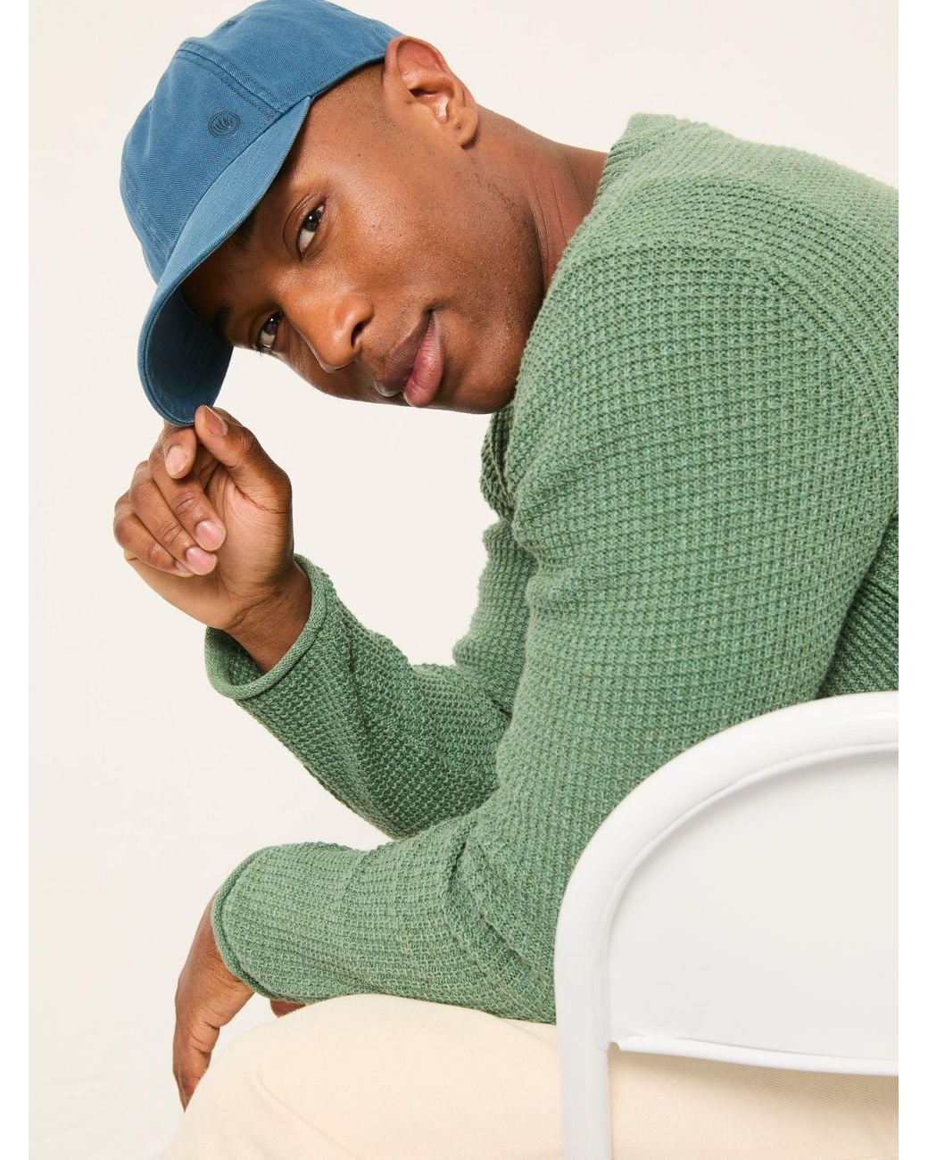 FatFace Green Penrith Crew Neck Knitted Jumper for men