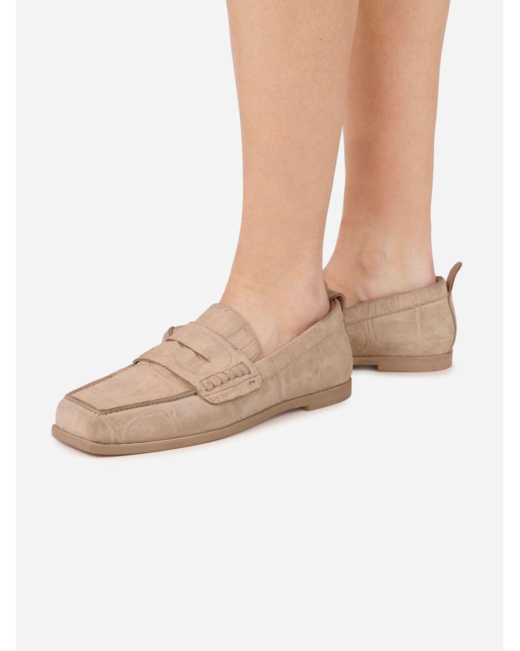 Bronx Pink Colby Suede Loafers