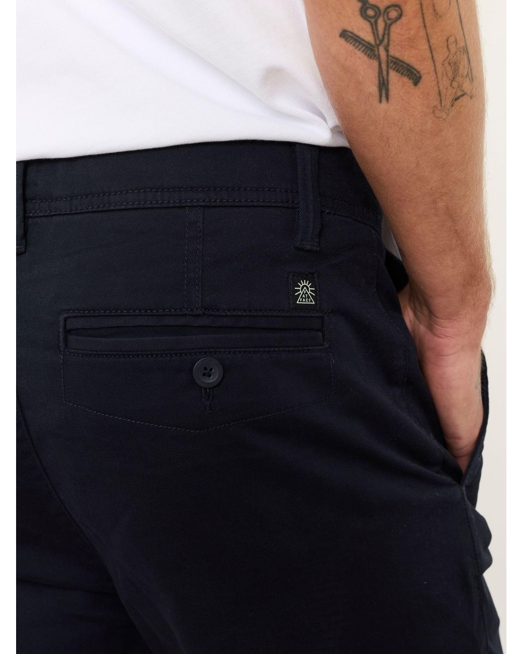 FatFace Blue Fatface Carbis Straight Fit Chinos for men