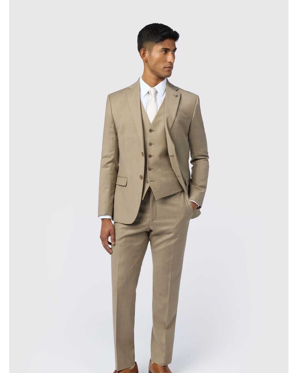 Ted Baker Natural Slim Larkin Flannel Jacket for men