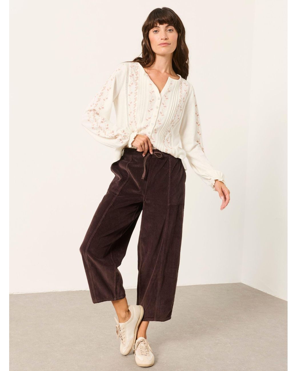 FatFace Brown Alev Tapered Cord Trousers
