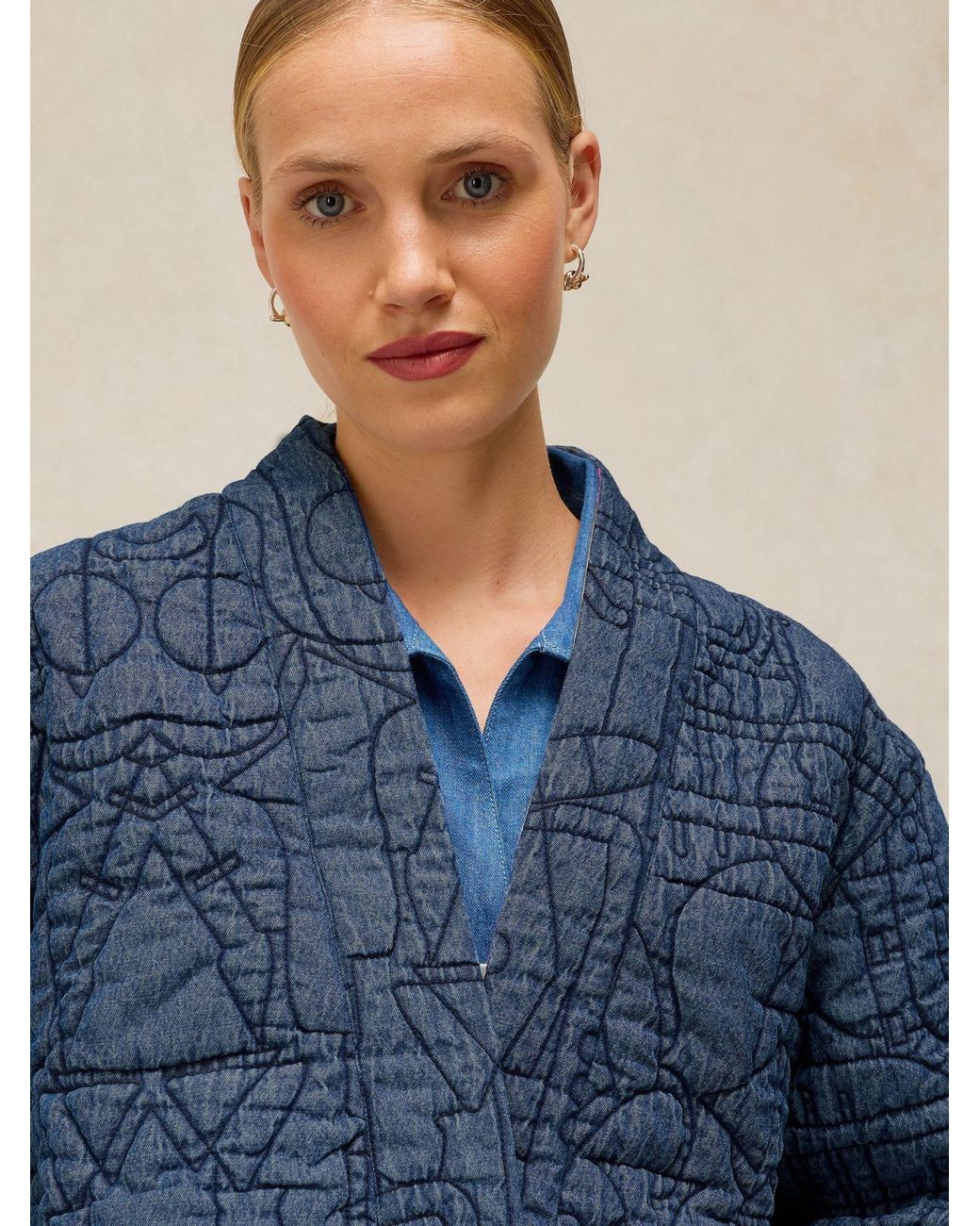 White Stuff Blue Elodie Reversible Jacket