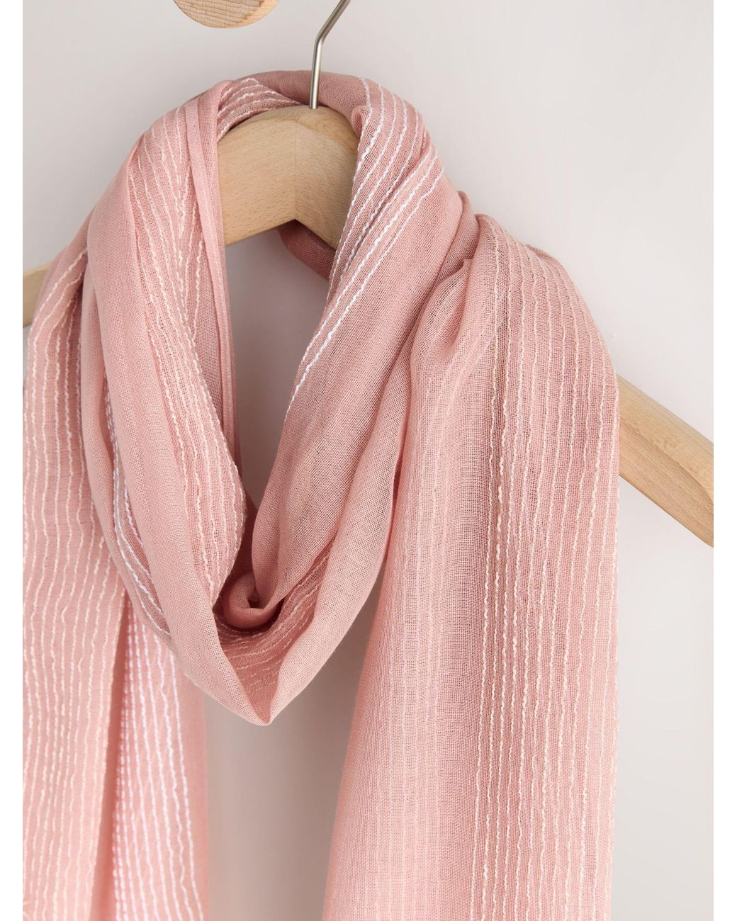 Next Pink Sparkle Stripe Lightweight Scarf