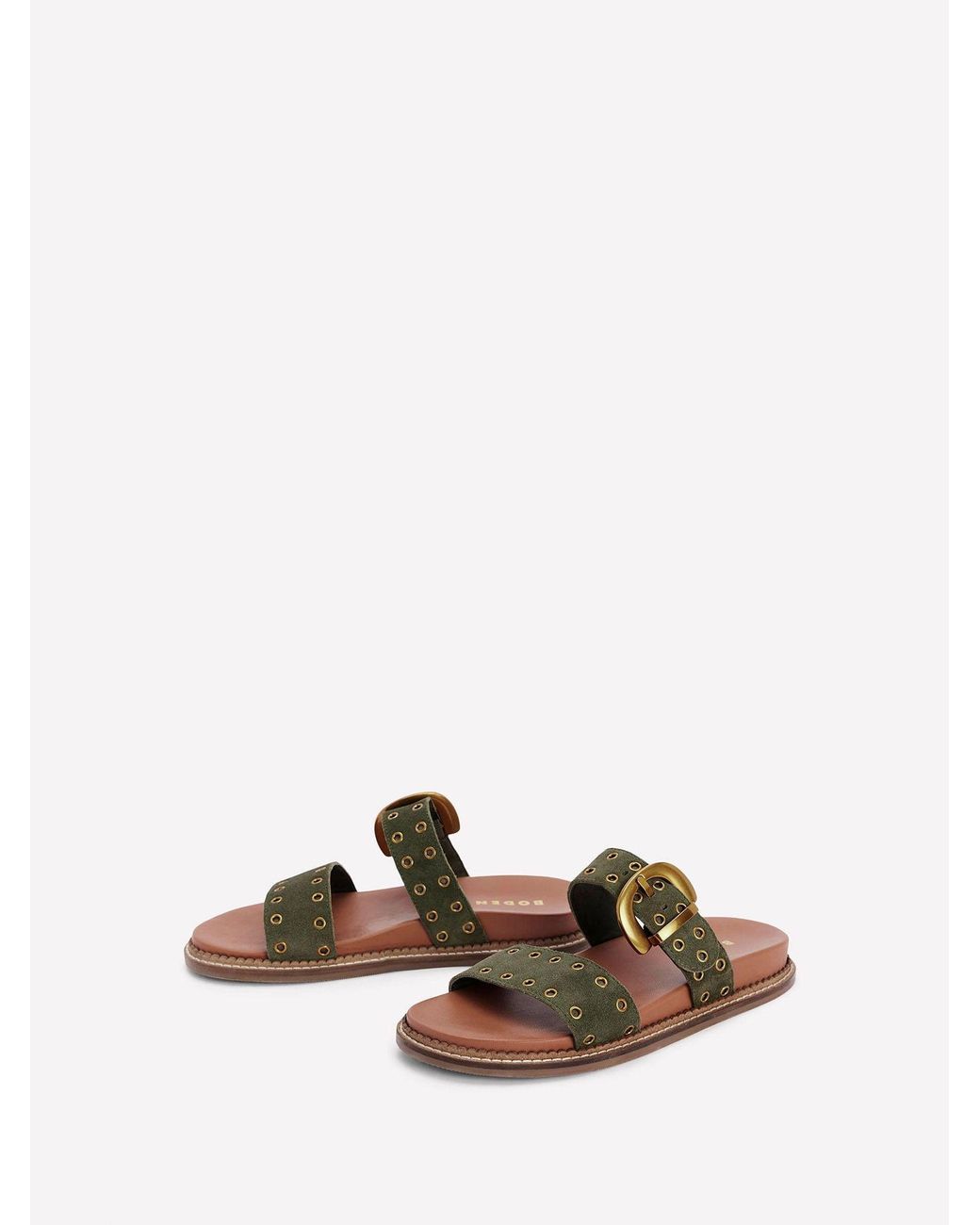 Boden Green Caryl Double Strap Sandals