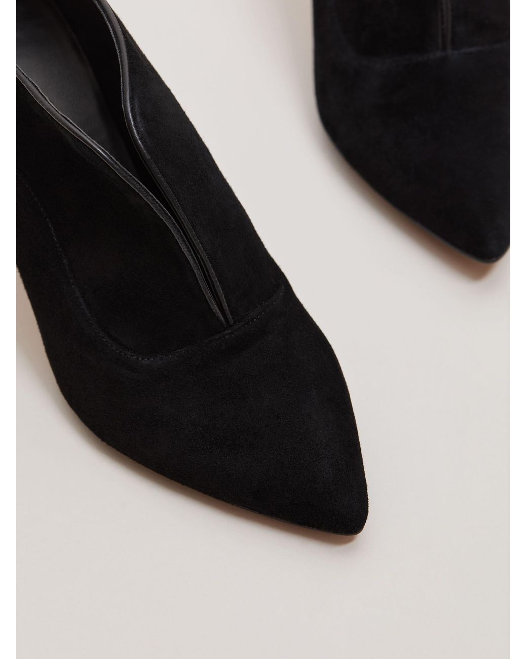 Phase Eight Black Split Front Boots