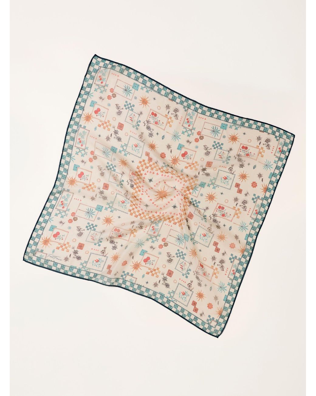 FatFace Blue Fatface Spice Trail Square Scarf